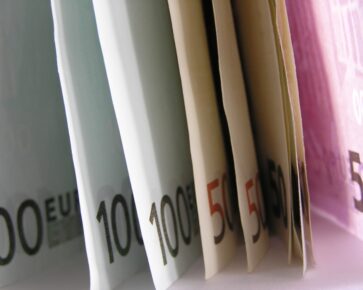 Bankovky EUR - euro - peníze