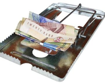Pastička s penězi - bankovky - zisk