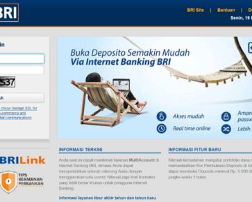 Internetové bankovnictví Bank BRI - Bank Republik Indonesia