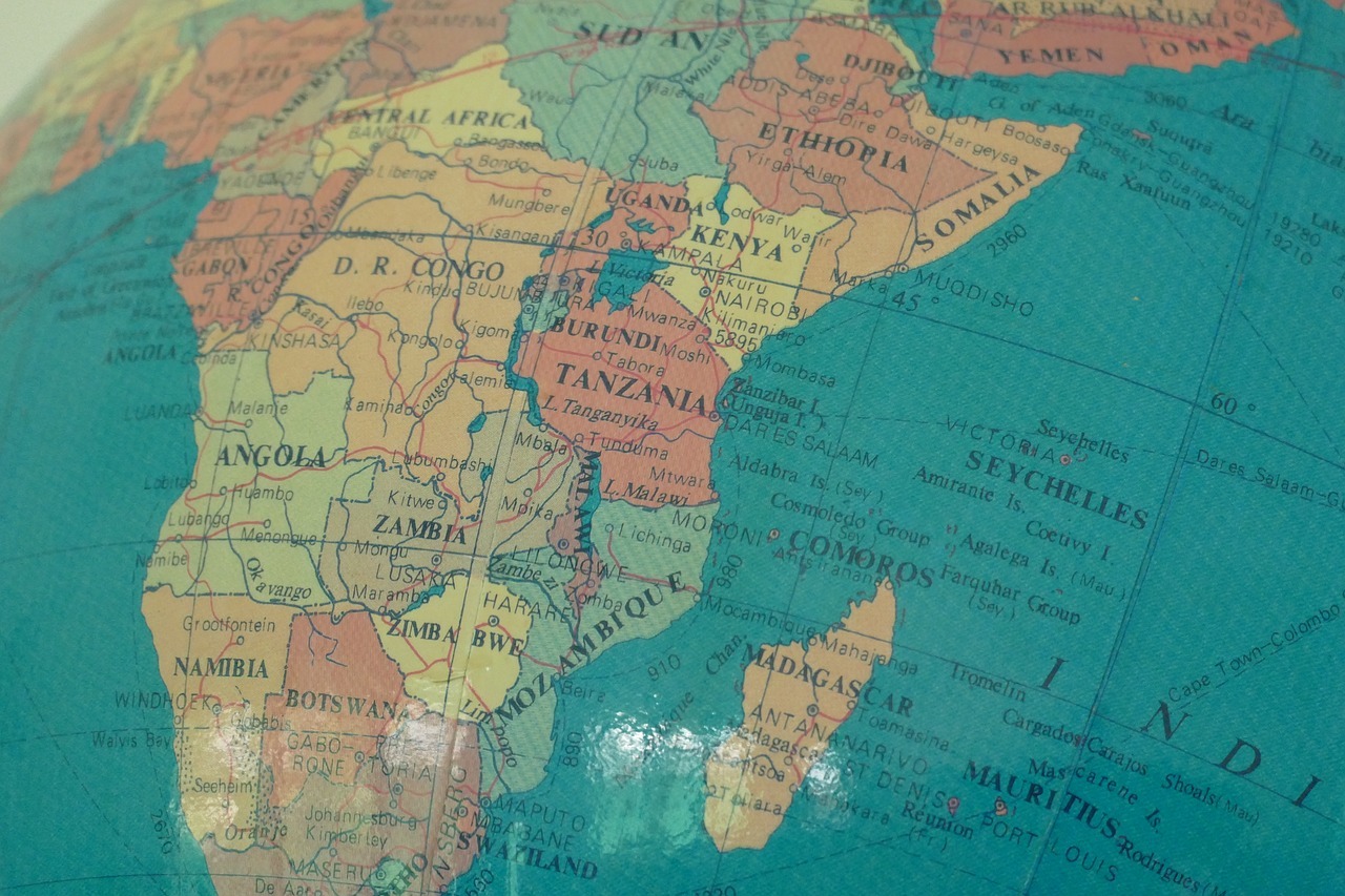 Afrika - africký světadíl - mapa - kolonialismus