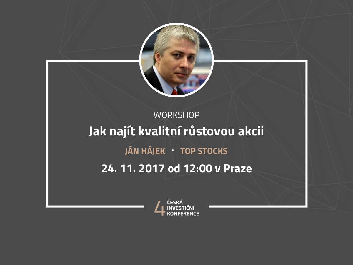 Ján Hájek, správce fondu Top Stocks - workshop 4. ročníku České investiční konference